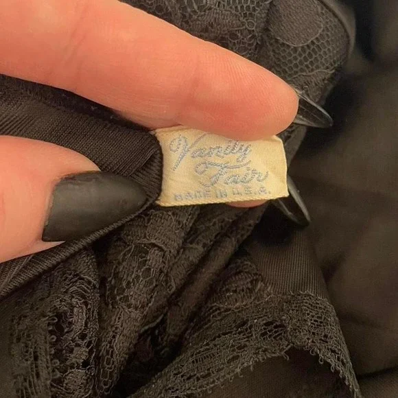 Vintage Vanity Fair Black Lace Slip Dress - Picture 7 of 7